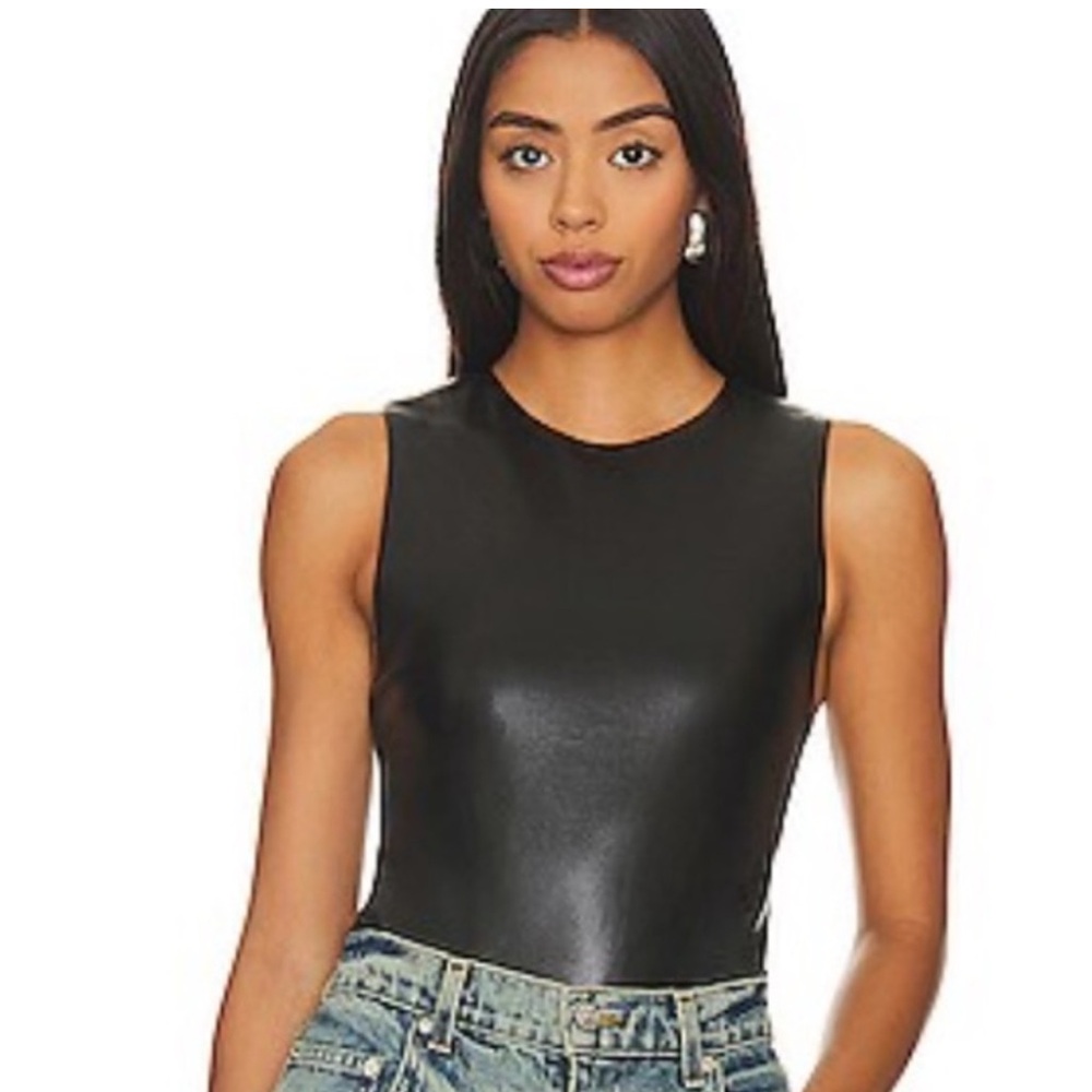 Alice + Olivia Black Sleeveless Bodysuit